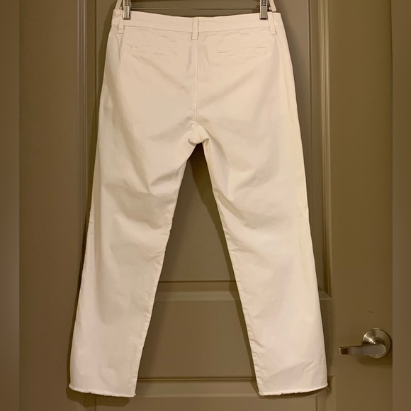 Frank & Eileen Wicklow The Italian Chino Performance Twill in White Pants Size 8 - Picture 12 of 15